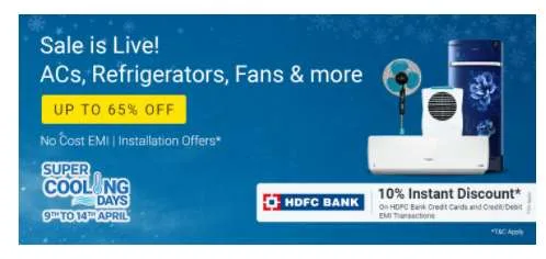 Flipkart Cooling Days – Upto Rs.15000 Discount on ACs/Refrigerators