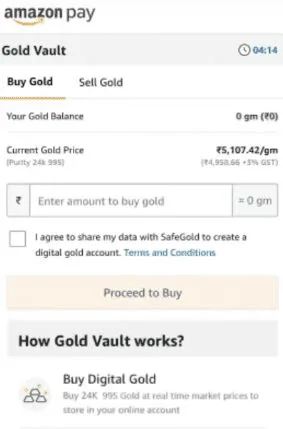 Amazon Digital Gold Vault – Transfer Amazon Pay Balance to Bank For FREE