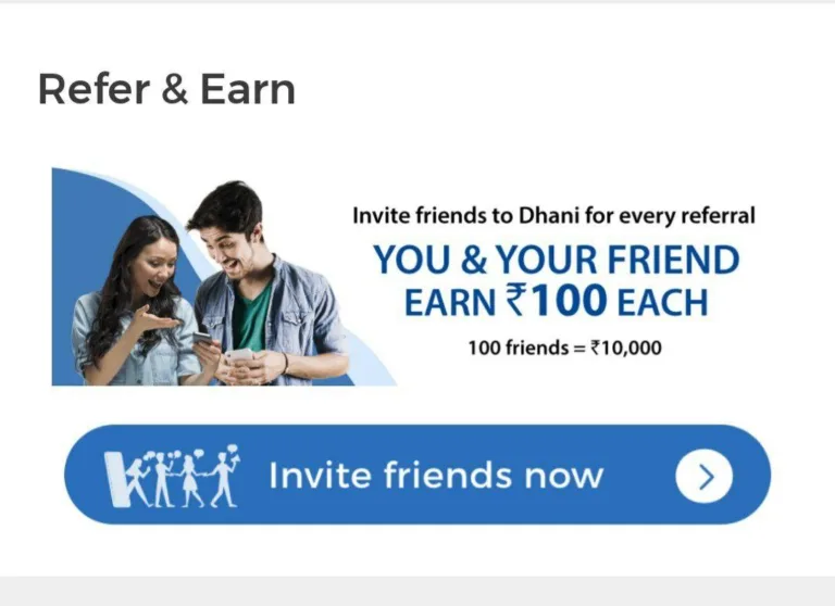 [Working Now]Dhani App Referral Offer – Get Rs.100 Cash on Signup | Rs.100 Per Referral