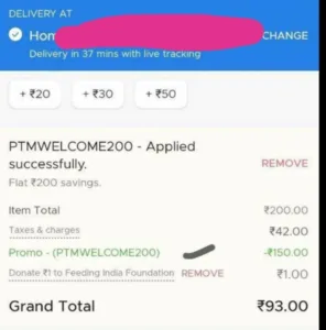 Zomato Free Food Offer - Get Rs.160 Food For Just Rs.10 4 zomato