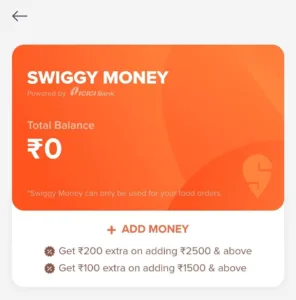 Swiggy Add Money Offer