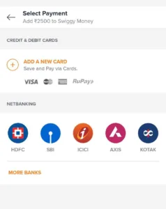 Swiggy Add Money Offer