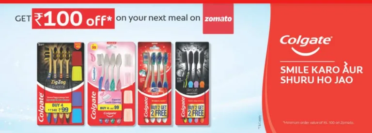 Colgate Zomato Offer – Get ₹100 Food Free From Zomato | Steps To Redeem