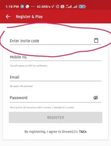 dream11 referral code