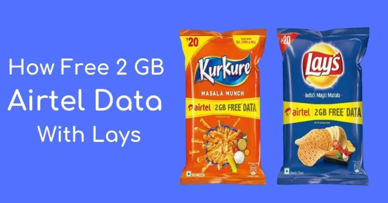 Free Upto 2GB Airtel 4G Data From Lays Chips & Kurkure