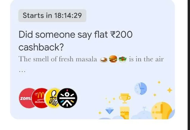Google Pay Food Offer – Get Flat Rs.200 Cashback on Food orders From GPay