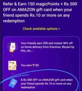 Magicpin Refer and Earn Offer