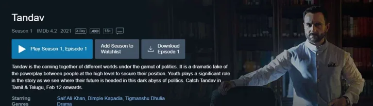 How To Watch Tandav Web Series For Free on Amazon Prime Video
