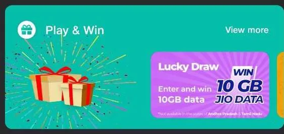 Free Jio Data From MyJio App