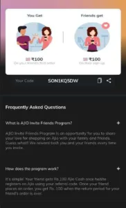 Ajio Referral Code