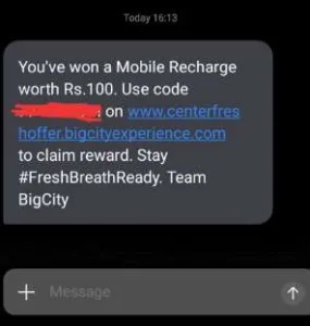 Free Mobile Recharges or Smartphone From Center fresh 5 Center Fresh