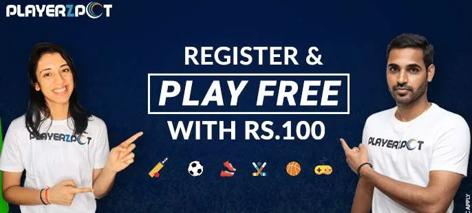 Playerzpot Fantasy Offer : Signup & Get ₹100 | Use 100% Bonus | Refer and Earn