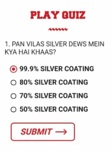 Earn Free Rs.10 PayTM Cash or Big Prizes From Pan Vilas Quiz 2 PayTM Cash