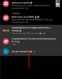 ⚡️RIZZLE App Referral Code : Signup & Get ₹5 | Refer & Earn ₹10 for each friend 3 Rizzle
