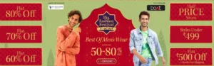 Myntra Big Fashion Festival - Everything at 50-80% Discount + 10% ICICI Discount & Cashback 1 myntra end of reason