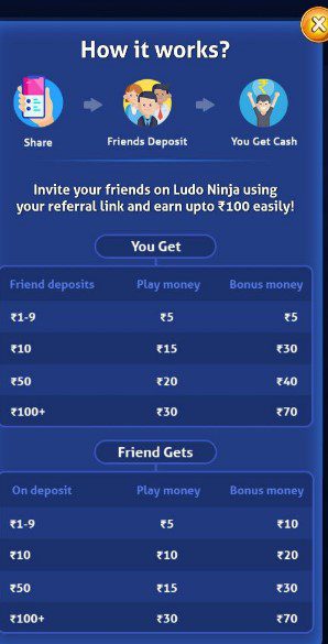 Ludo Ninja Referral Code