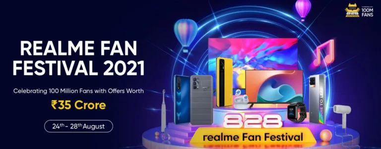 Realme Fan Festival 2021 – Get Realme Earbuds 2 For Rs.33 | Flash Sale & Coupons