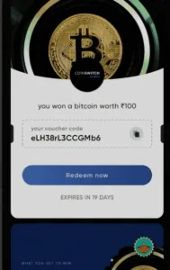 CRED Club Rewards - Free Bitcoins From Coinswitch 3 CRED Club