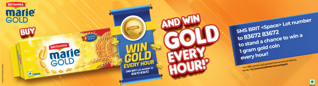 Britannia Marie Gold Offer: Win Gold Every Hour 1 Britannia