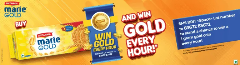 Britannia Marie Gold Offer: Win Gold Every Hour
