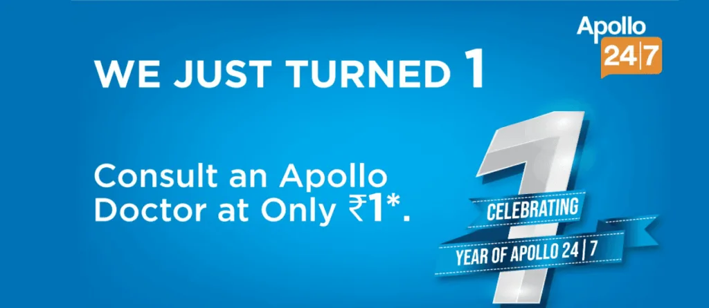 Apollo 24*7 Loot: Get Doctor Consultation For ₹1 Only 1 Apollo