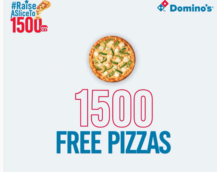 Dominos Free Pizzas at 2 PM Today 1500 Free Pizzas Bigtricks.in