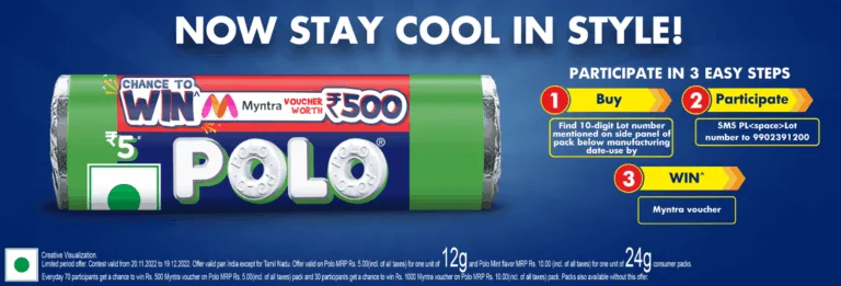 [ Lot Number ] Free Myntra Gift Vouchers With Polo