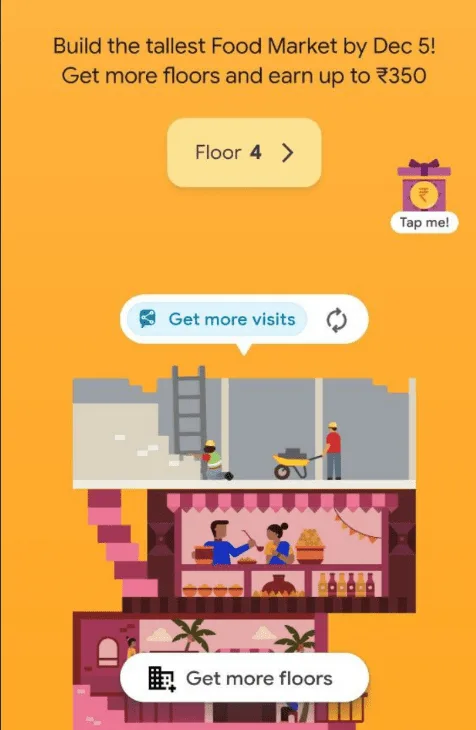 Gpay Food Market Offer Round 4 – Build Tallest Food Market & Win ₹350 cashback