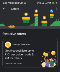 Google Pay Party Code Hunt: Collect 5 Party Codes & Get Upto ₹51 Cashback or Rewards 1 Google Pay Party