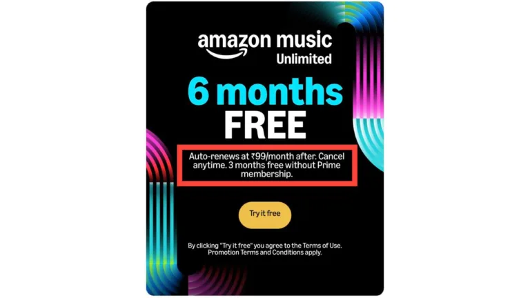 [All Users] Amazon Prime Music Offer – 6 Months Amazon Prime Music Free