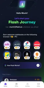 Flash.co : Shop Online , Earn Cashback : ₹100 Cashback on ₹199 Shopping With Amazon 3 Flash.co