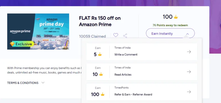 Free Amazon Prime Membership Vouchers:  Get Free Upto ₹750 Amazon Prime Vouchers