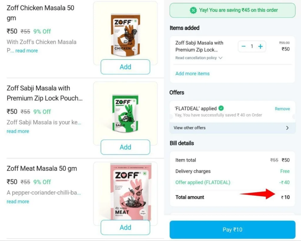 Paytm ONDC Loot : Order Spices Worth Rs.50 For ₹10 Only | 10 Times per User 3 PayTM ONDC