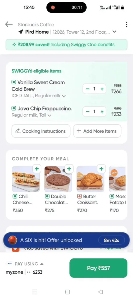 Swiggy 66% Off Coupon