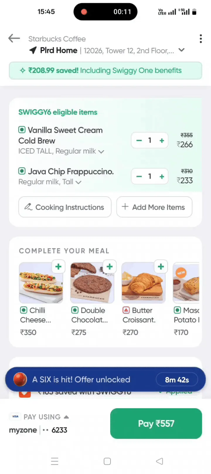 Swiggy Sixes IPL 2025 Offer: Get 66% Off After Every Six! (Code Inside)