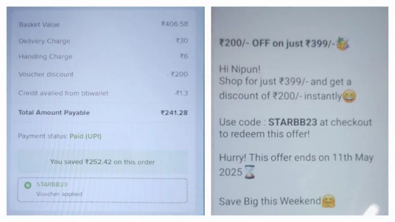 BigBasket Offer 2025: Get ₹200 Instant Discount on ₹399 Order via Tata Neu App