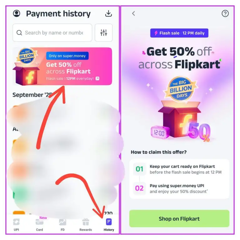 [Daily] Flipkart Super.Money Offer: Grab 50% Off Up to ₹1000 Daily at 12 PM!