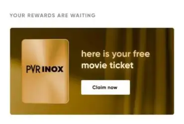 Free ₹200 PVR Movie Tickets Through CRED 14 Gpay