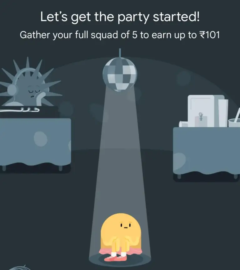 Gpay Squad Offer – Invite 5 Friends & Get upto ₹101 Scratch Card
