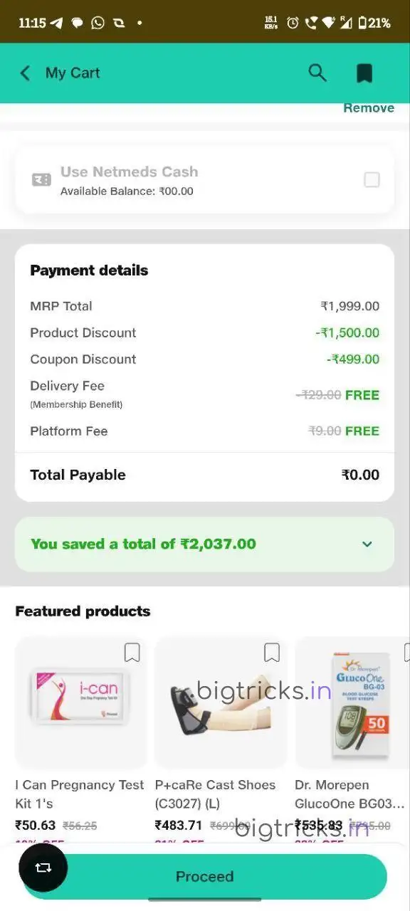 Free Netmeds Plus Subscription with Cred