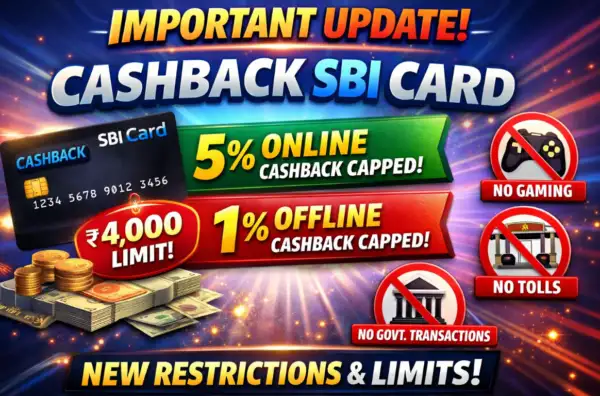 SBI Cashback Card Devaluation Feb 2026: Cashback Cap Reduced to ₹2,000 on Online Payments 1 SBI Cashback Credit Card