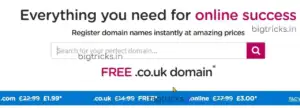 Free .Co.uk Domain for 1 Year