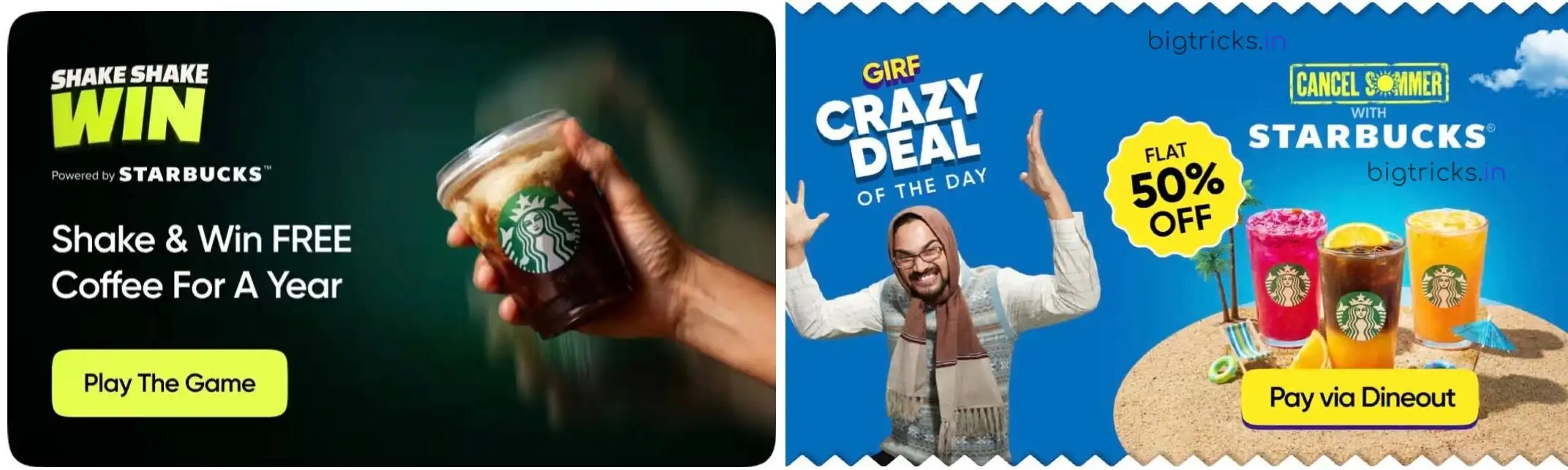 Starbucks 50% Off Offer