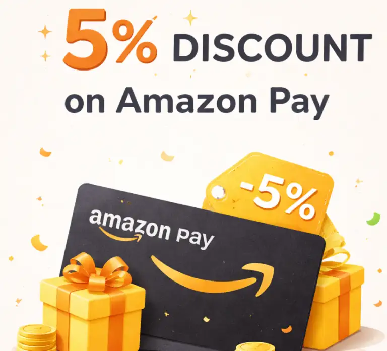 Loot – Get Flat 5% Discount on Amazon Pay Gift Vouchers With Novio App