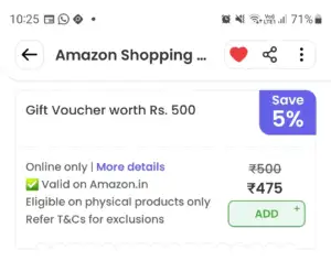 Magicpin Amazon Shopping Voucher ₹500 at 5% Discount — Buy for Just ₹476 | Bigtricks