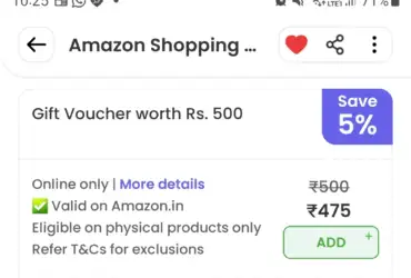 Magicpin Amazon Shopping Voucher ₹500 at 5% Discount — Buy for Just ₹476 | Bigtricks 4 Roar