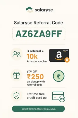 SalarySe Referral Code: Flat ₹250 Cash | ₹15,000 Amazon Voucher on Referral 1 SalarySe