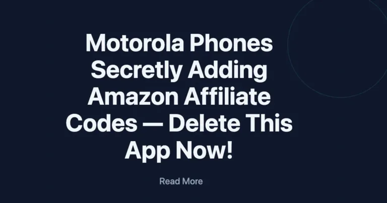 Motorola Phones Secretly Adding Amazon Affiliate Codes