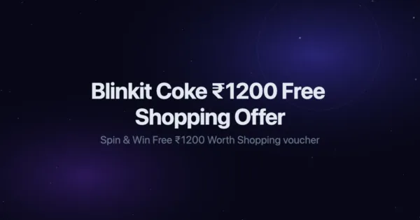 Blinkit Coke Offer: Spin & Get Up to ₹1,200 Free Coke Cans 1 Blinkit