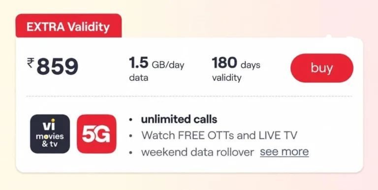 Vi Recharge Offer: Get ₹1749 Plan At Just ₹859